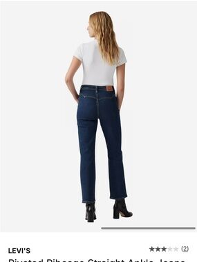 Levi's Straight-Leg Jeans in Dark Blue Denim